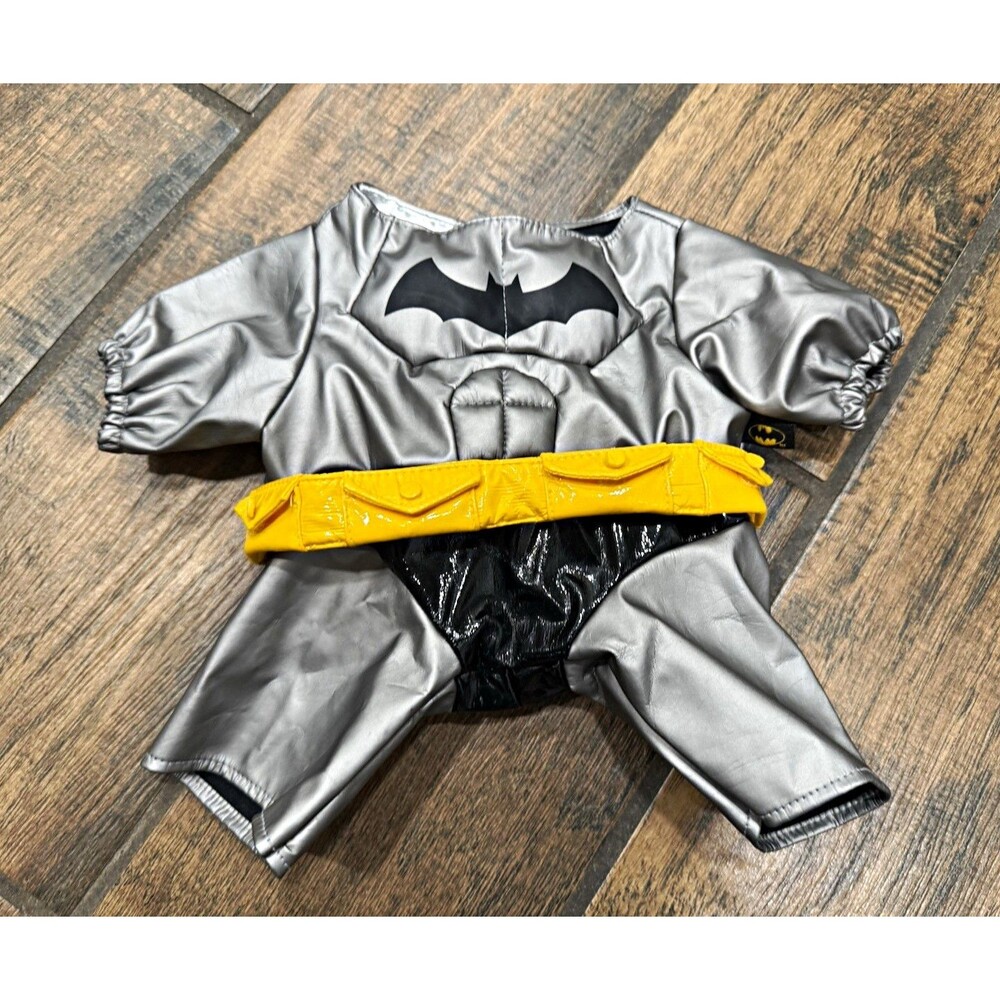 Batman Superhero build a bear Costume Outfit, Gray Black Yellow Cloth